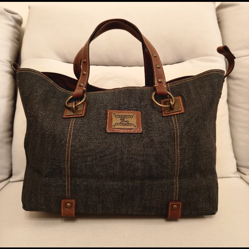 Burberry Blue Label牛仔布托特包-5