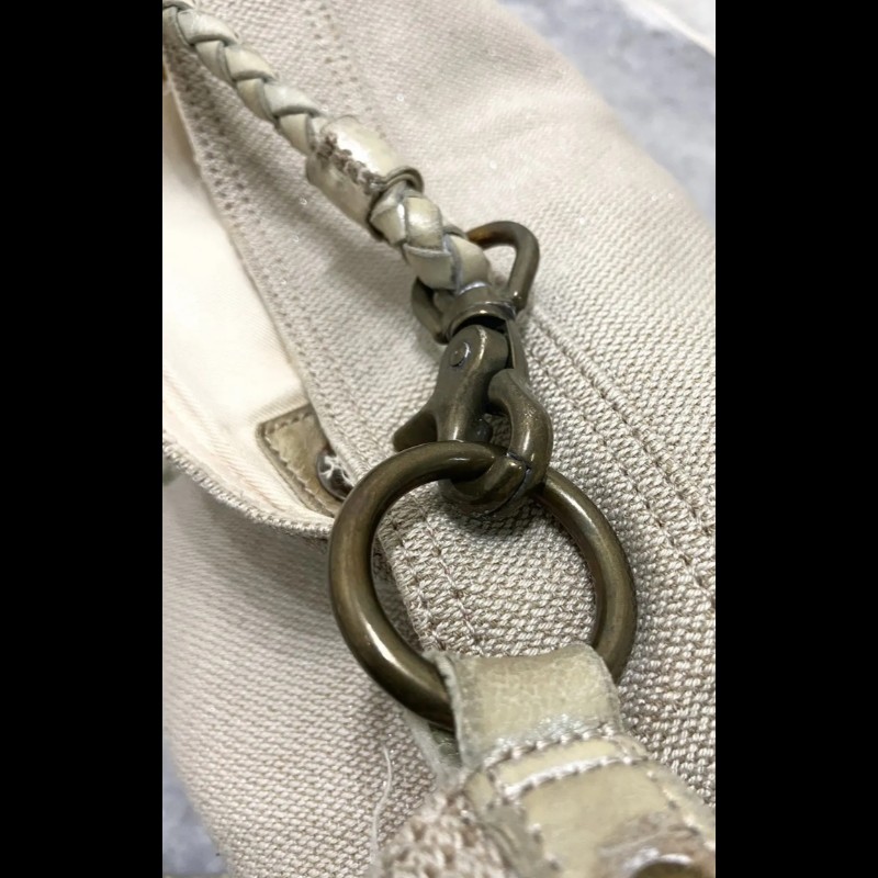 Burberry Blue Label米色帆布單肩包-14