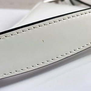 *奢華大道國際精品*【P218】PRADA象牙白色拋光小牛皮 CLEO肩背包 1BC156-10