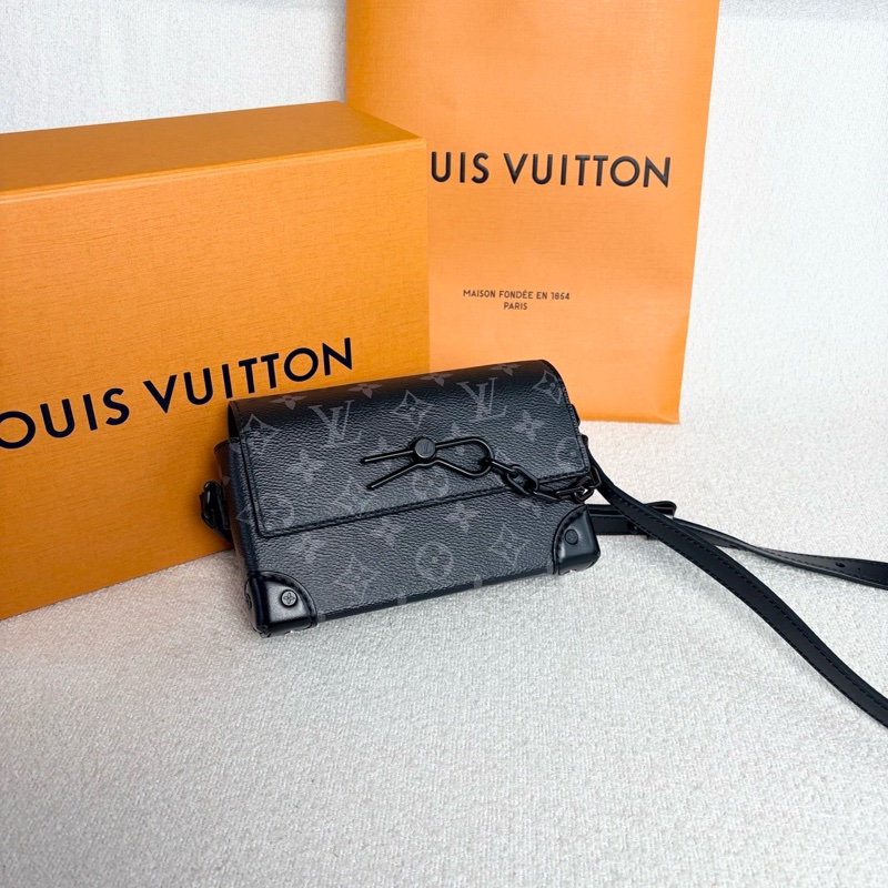 🌷新款芯片款!Louis Vuitton LV 黑武士 Steamer mini 盒子包-3