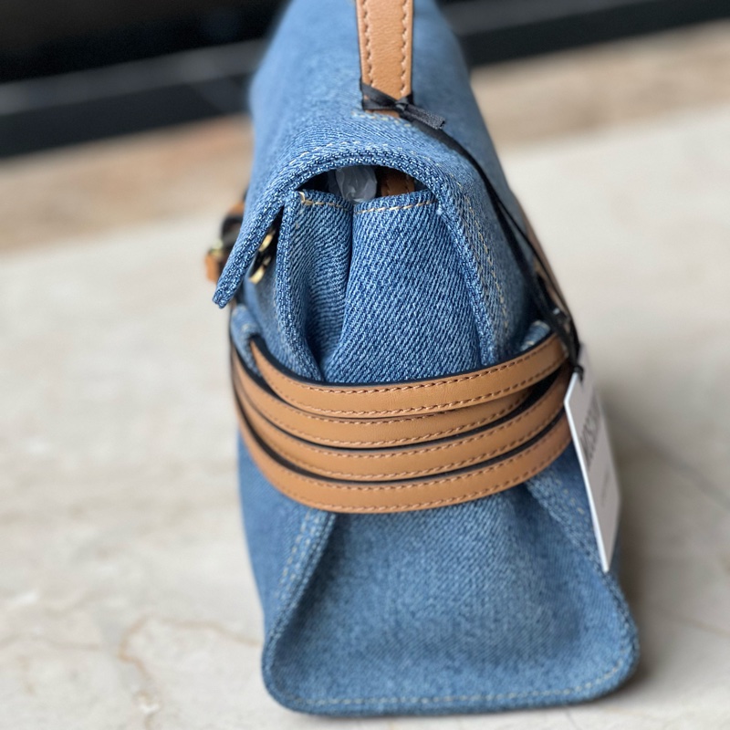 MOSCHINO Tie Me 丹寧綁帶包 (附揹帶)-13