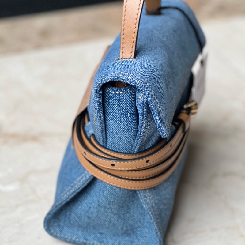 MOSCHINO Tie Me 丹寧綁帶包 (附揹帶)-16