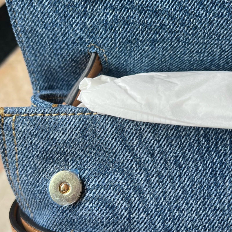 MOSCHINO Tie Me 丹寧綁帶包 (附揹帶)-21