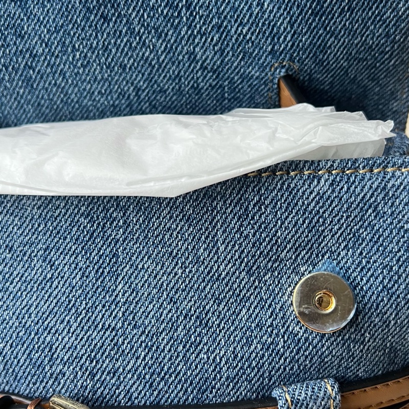 MOSCHINO Tie Me 丹寧綁帶包 (附揹帶)-22