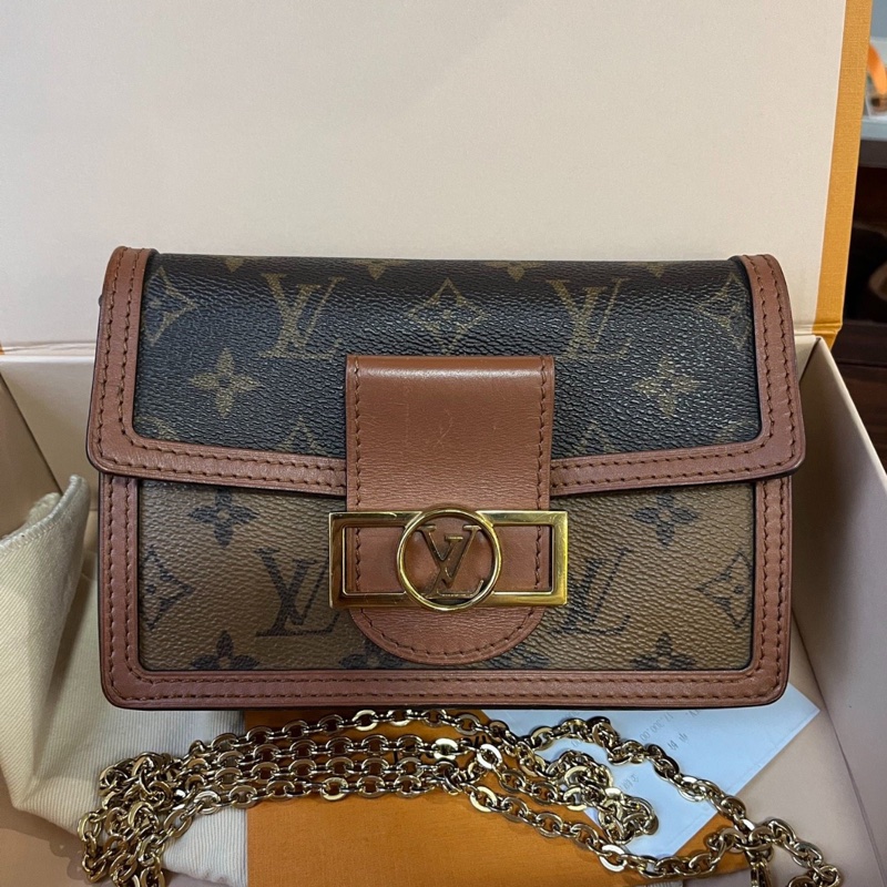 【全平台最便宜✨97%新✨有塵袋盒子】LV 達芙妮Dauphine woc鏈條腋下包｜斜挎包｜單肩包-0