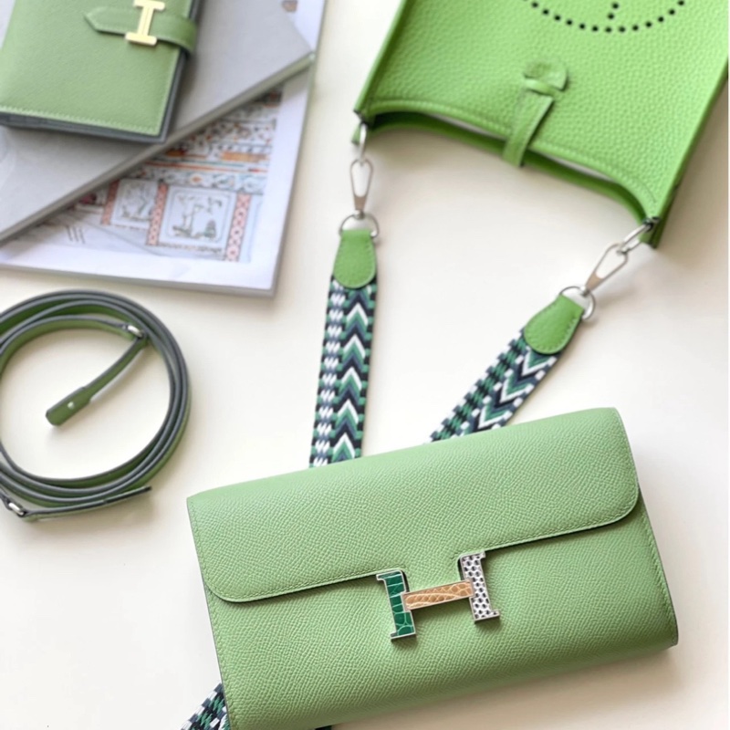 【全套帶票】Hermes constance to go康康牛油果綠三拼色 蜥蜴皮拼鰐魚皮稀有皮扣 斜挎包-2