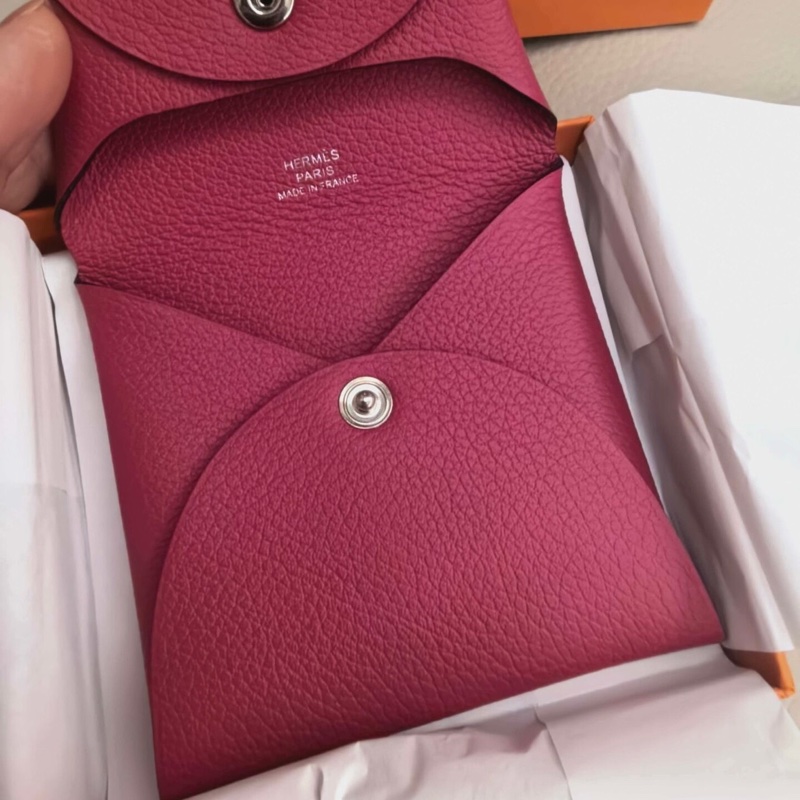 全新Hermes 愛馬仕 Calvi 零錢包 含全套包裝 山羊皮-1