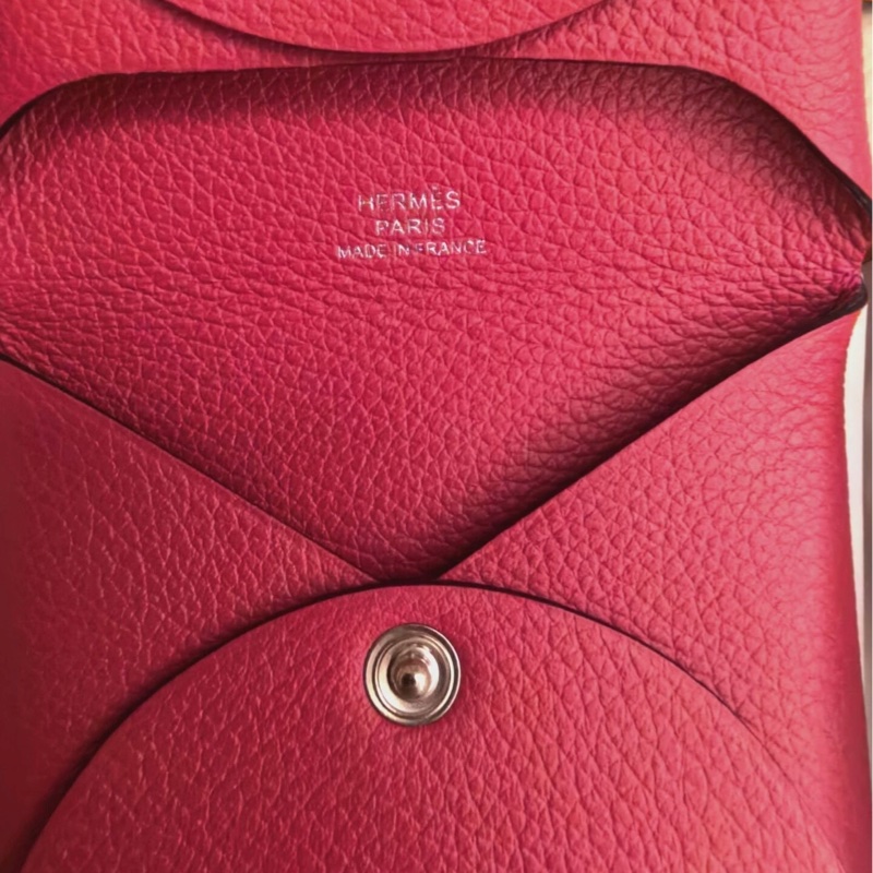 全新Hermes 愛馬仕 Calvi 零錢包 含全套包裝 山羊皮-2