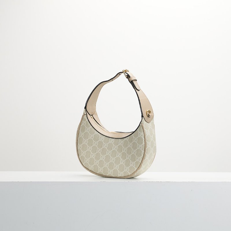 二手Gucci retro mini 半月包/燕麥色-2