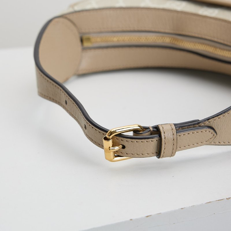 二手Gucci retro mini 半月包/燕麥色-4