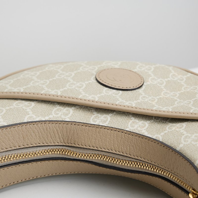 二手Gucci retro mini 半月包/燕麥色-5