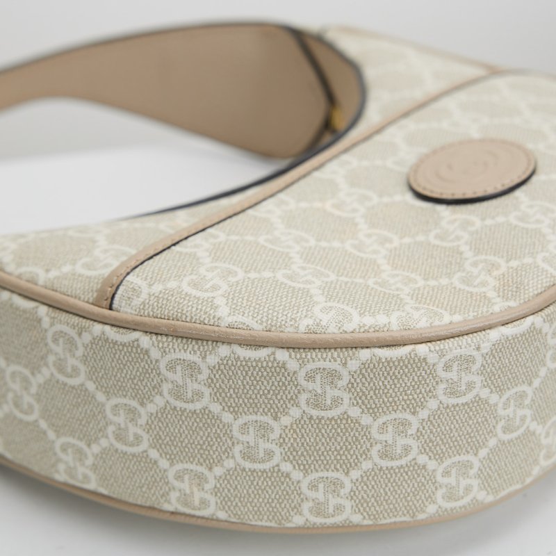 二手Gucci retro mini 半月包/燕麥色-7