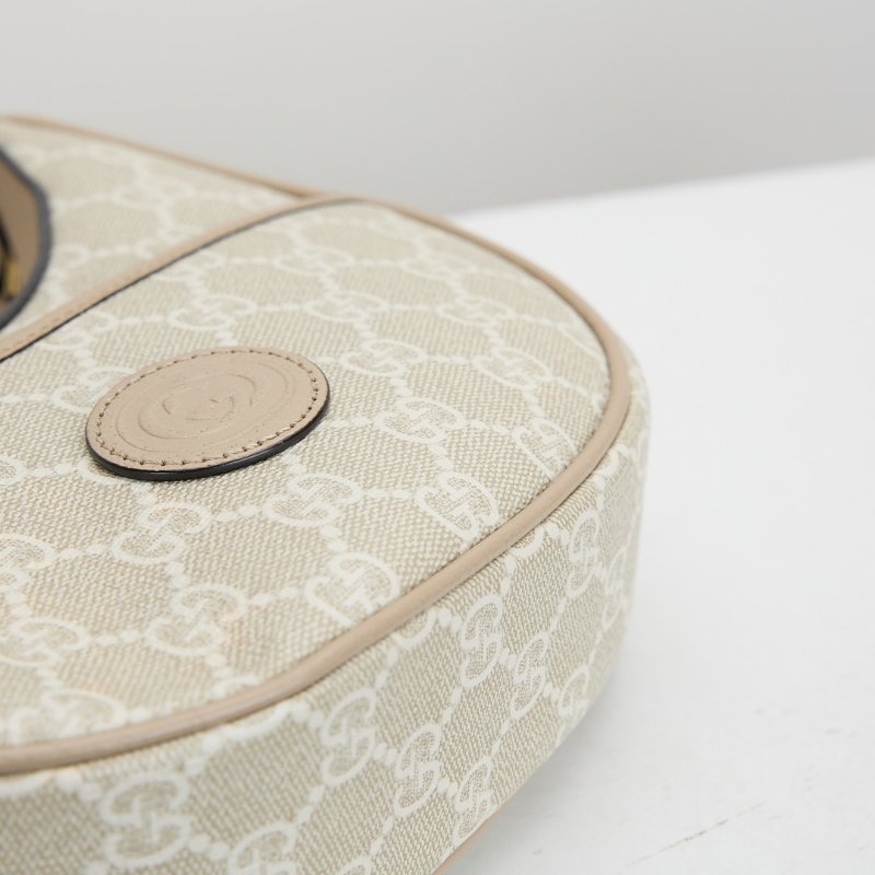 二手Gucci retro mini 半月包/燕麥色-8