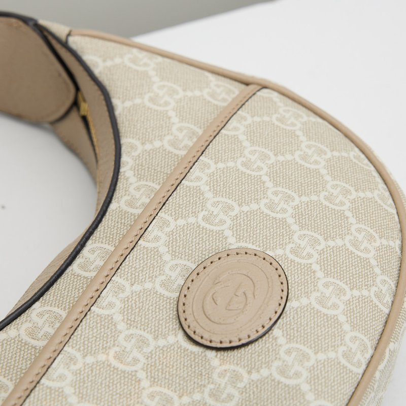 二手Gucci retro mini 半月包/燕麥色-9