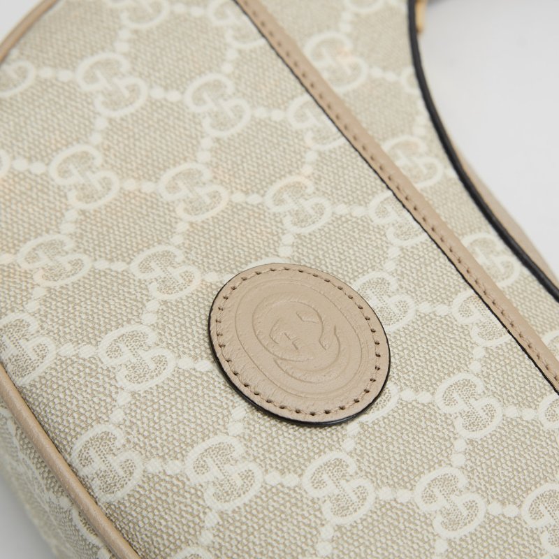 二手Gucci retro mini 半月包/燕麥色-10