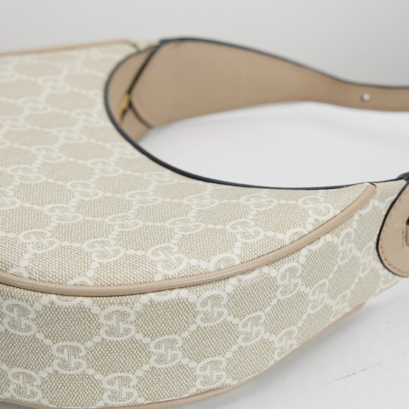 二手Gucci retro mini 半月包/燕麥色-12