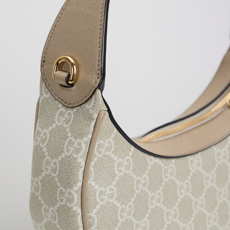 二手Gucci retro mini 半月包/燕麥色-15