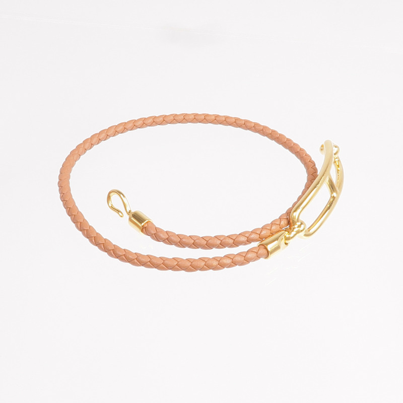 HERMES Swift皮革Roulis Double Tour Bracelet手鐲-6