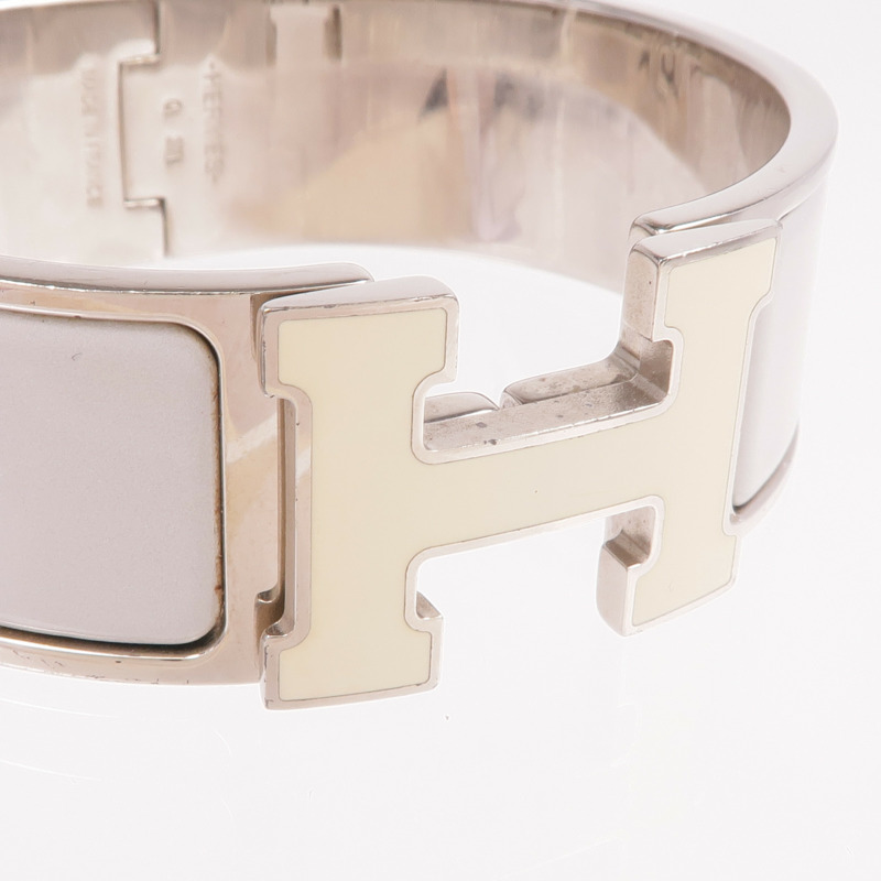 HERMES 金屬/琺瑯Clic Clac H手鐲-5