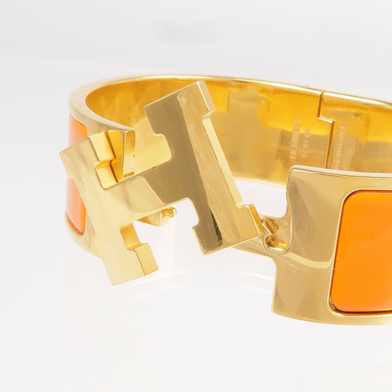 HERMES 金屬/琺瑯Clic-Clac H手鐲-4