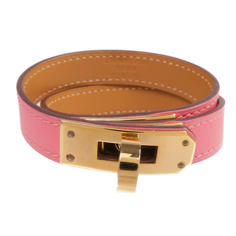 HERMES Swift皮革Kelly Double Tour Bracelet手鐲-0