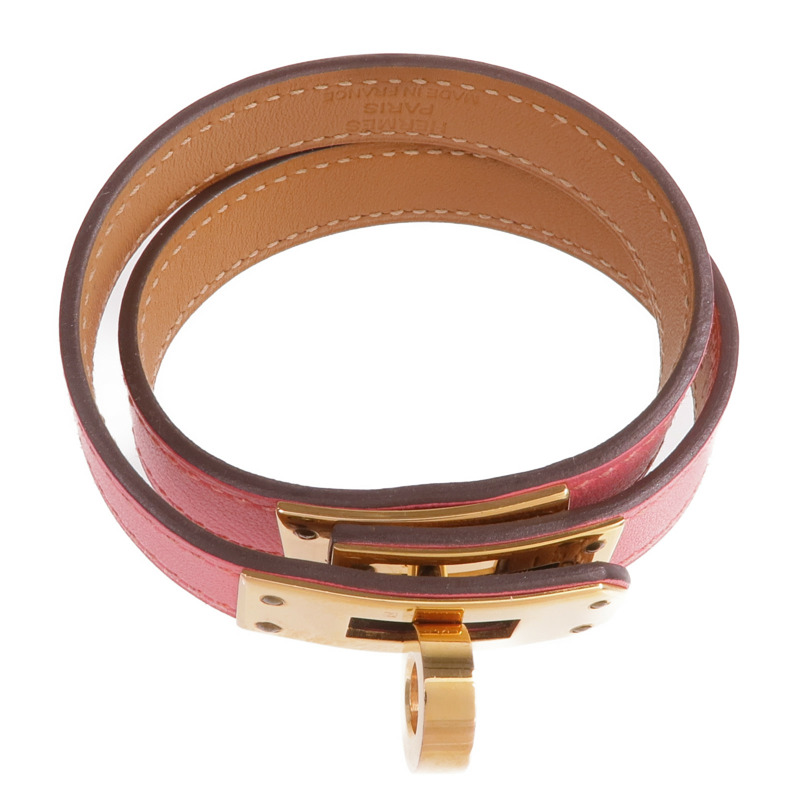 HERMES Swift皮革Kelly Double Tour Bracelet手鐲-3