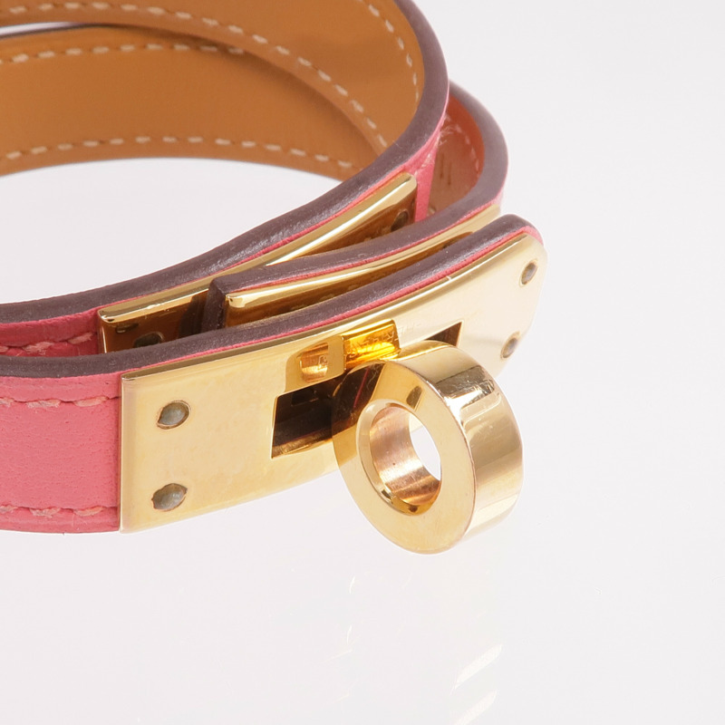 HERMES Swift皮革Kelly Double Tour Bracelet手鐲-4
