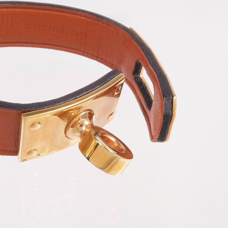 HERMES Swift皮革Kelly Glove Clip金扣掛飾-5