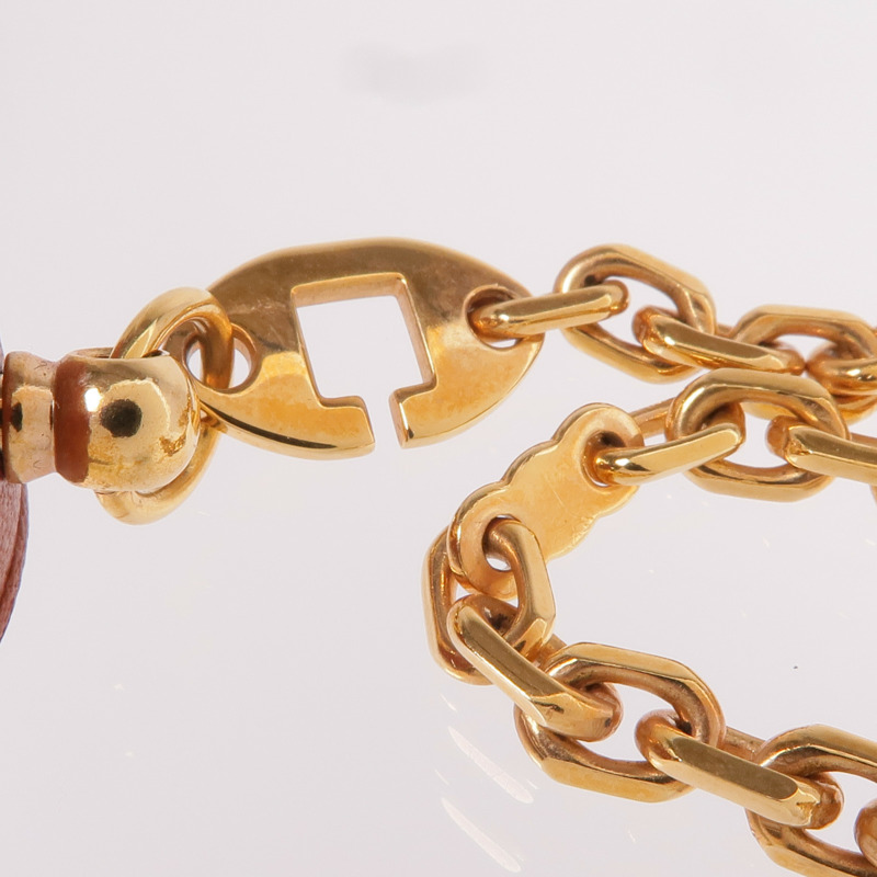 HERMES Swift皮革Kelly Glove Clip金扣掛飾-9