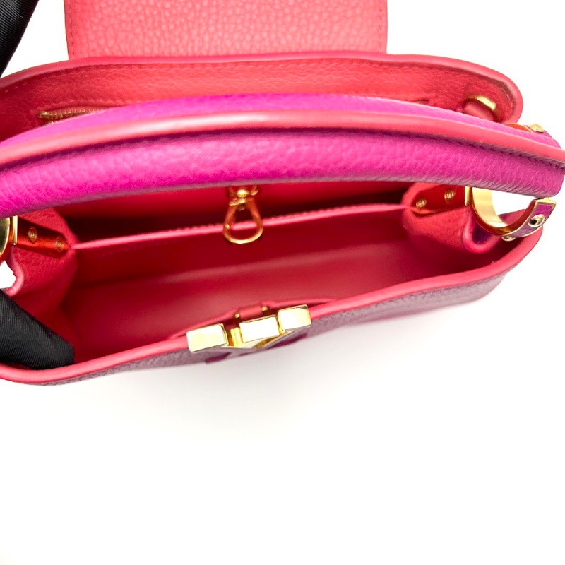 LV玫粉色全皮cap bb手提肩背斜背包27*17.5*9 98新配件塵袋-2