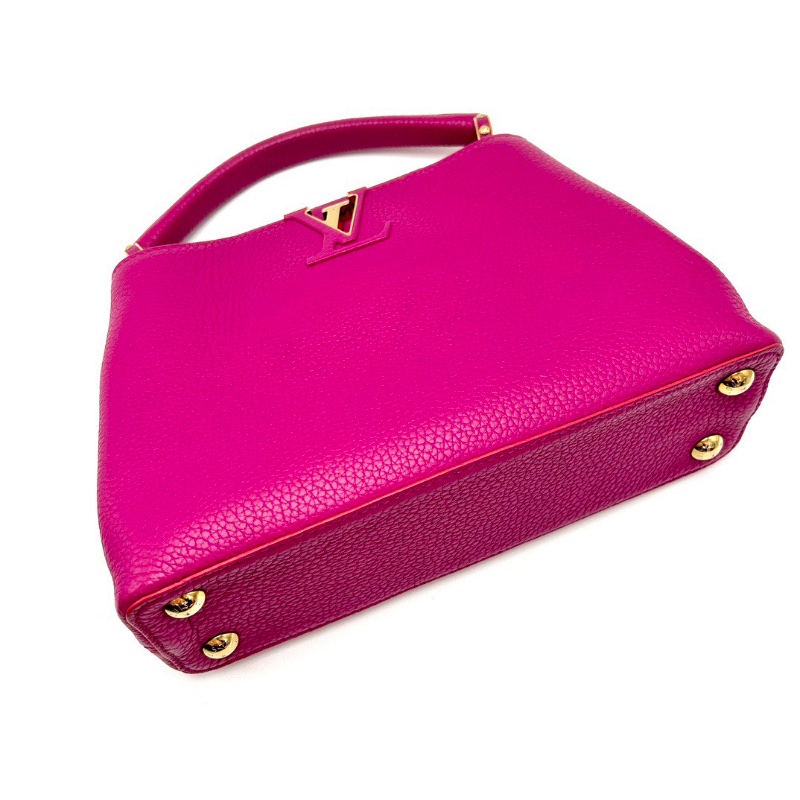 LV玫粉色全皮cap bb手提肩背斜背包27*17.5*9 98新配件塵袋-5