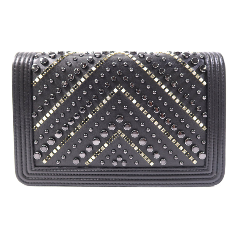 CHANEL 牛皮皮革WOC Wallet On Chain銀扣鏈帶肩背袋-2