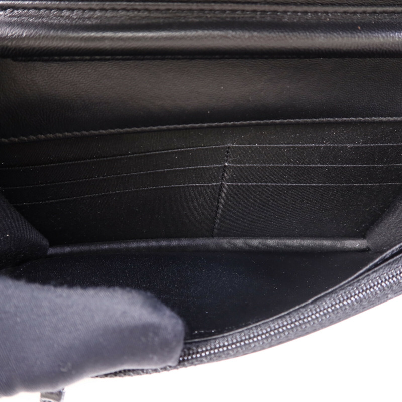 CHANEL 牛皮皮革WOC Wallet On Chain銀扣鏈帶肩背袋-4