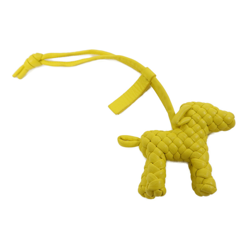 BOTTEGA VENETA 牛皮皮革Dog Charm鎖匙扣-1