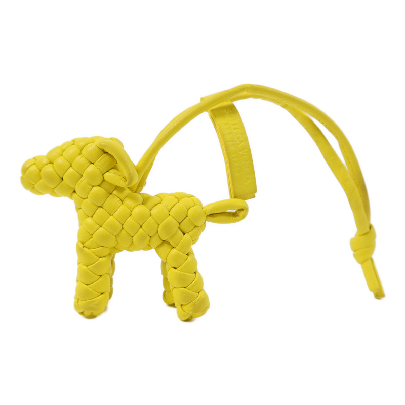 BOTTEGA VENETA 牛皮皮革Dog Charm鎖匙扣-3