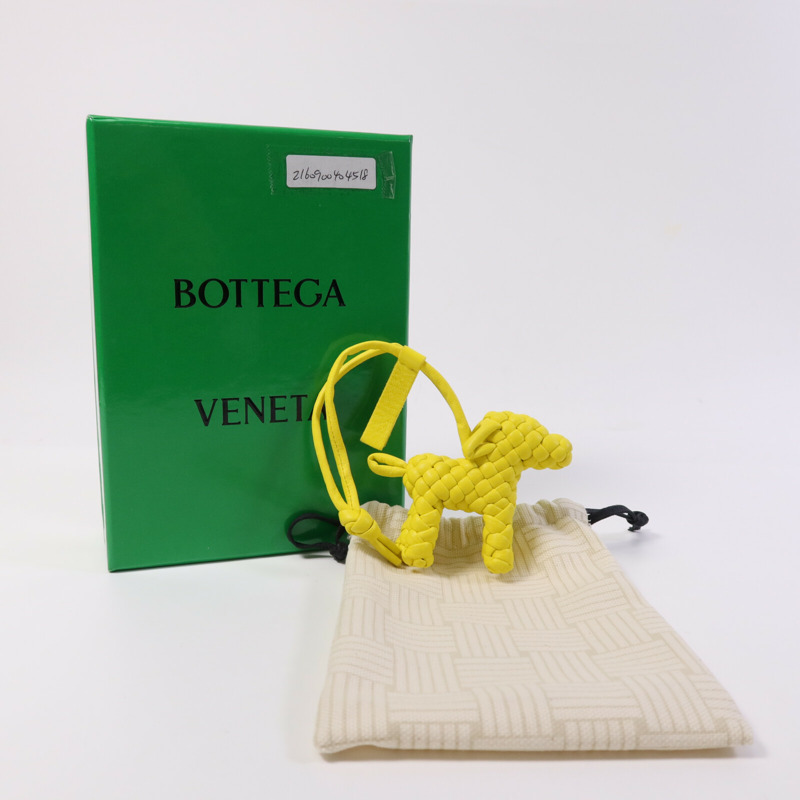 BOTTEGA VENETA 牛皮皮革Dog Charm鎖匙扣-4