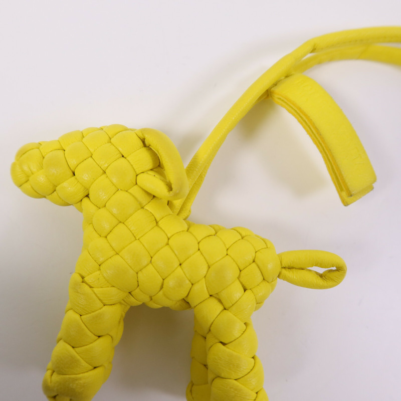 BOTTEGA VENETA 牛皮皮革Dog Charm鎖匙扣-5