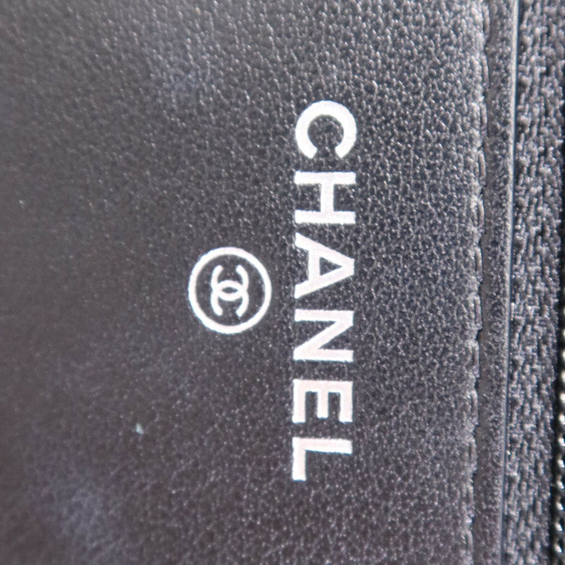 CHANEL 牛皮皮革WOC Wallet On Chain銀扣鏈帶肩背袋-5