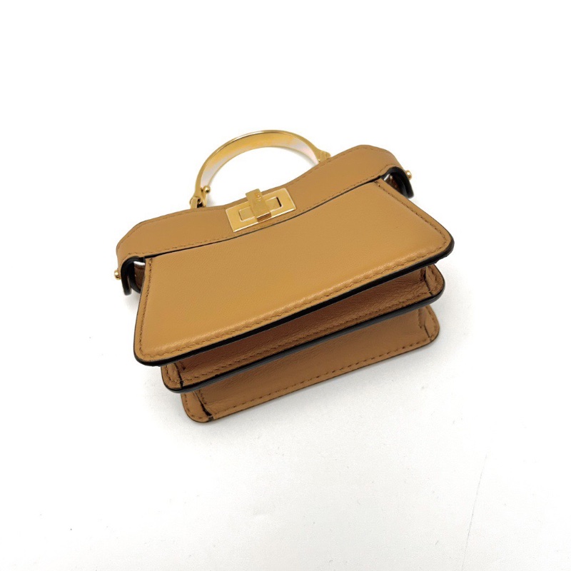 FENDI peekaboomini金扣手提肩背斜背包12*8.5*7 98新配件塵袋-3