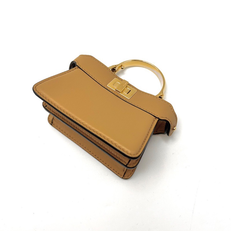 FENDI peekaboomini金扣手提肩背斜背包12*8.5*7 98新配件塵袋-5
