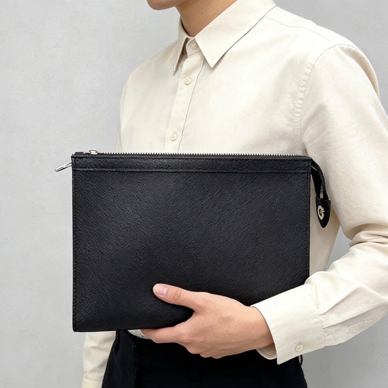 LV黑色中號手拿洗漱包 27*20*6 全新閒置配件盒子塵袋-0