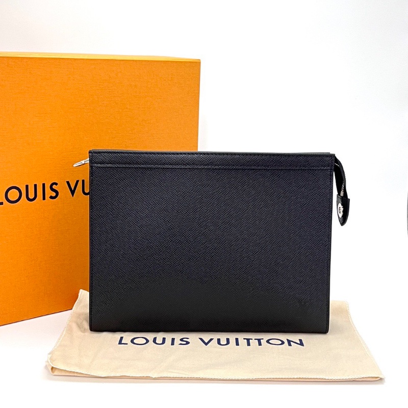 LV黑色中號手拿洗漱包 27*20*6 全新閒置配件盒子塵袋-1