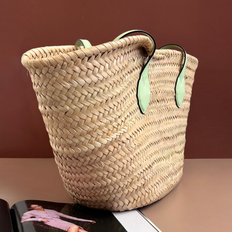 ::GUCCI:: 779524 淺綠色皮革手提草編包肩背包 Tote Bag-2