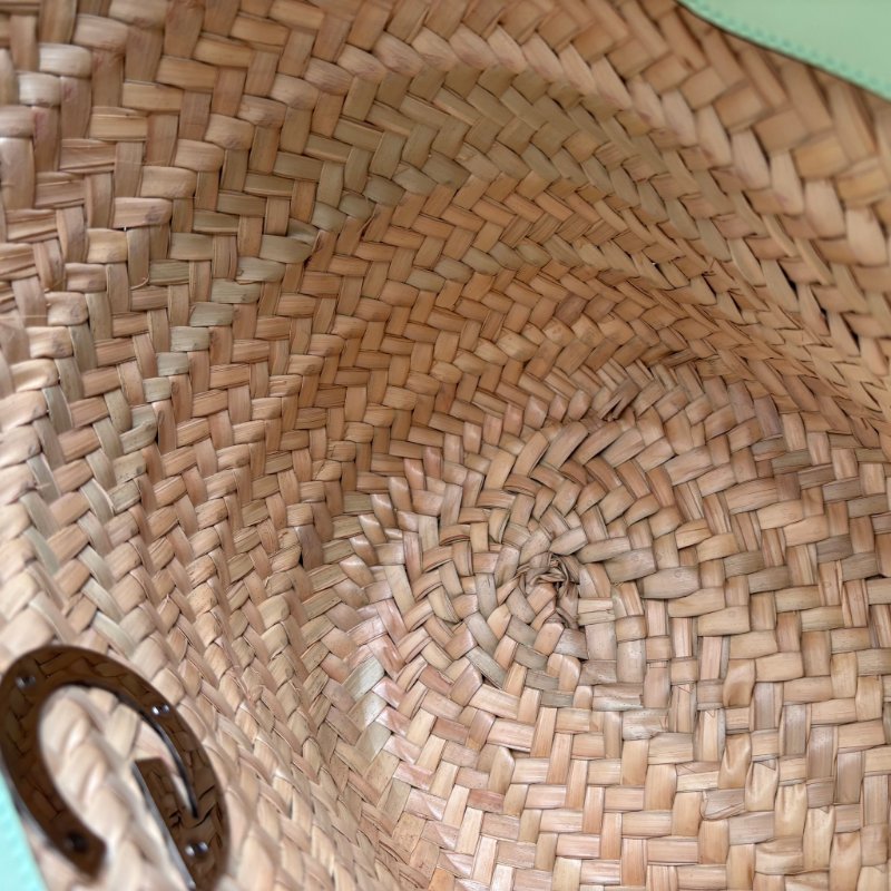 ::GUCCI:: 779524 淺綠色皮革手提草編包肩背包 Tote Bag-8