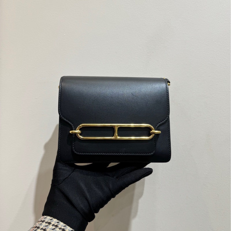 【全套❤️】Hermes roulis mini 迷你黑金 斜挎包-1