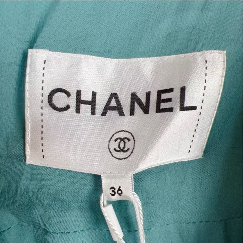 Chanel香奈兒孔雀藍廓形牛仔編織外套尺寸36-5