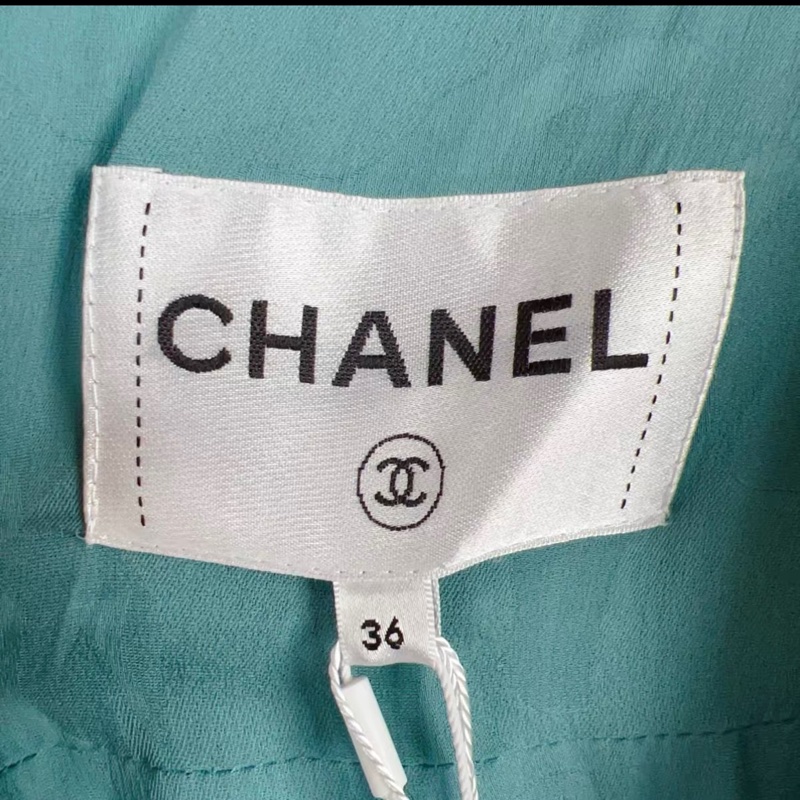 Chanel香奈兒孔雀藍廓形牛仔編織外套尺寸36-11