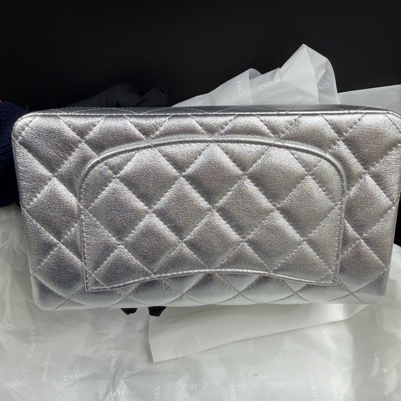 Chanel 26C CF20 大mini 銀色淡金扣-5