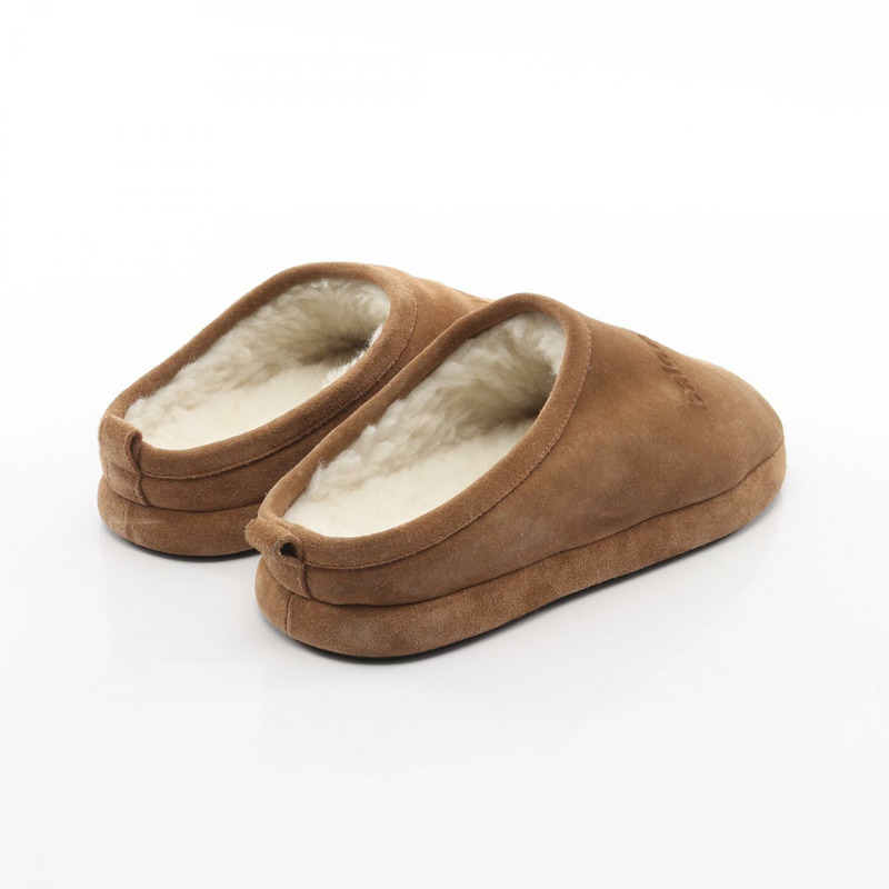 BALENCIAGA Alaska Slipper Room 鞋 #37 棕色絨面革二手女鞋-1