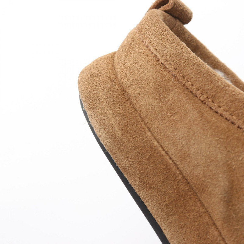 BALENCIAGA Alaska Slipper Room 鞋 #37 棕色絨面革二手女鞋-6
